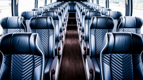 atlanta 50 passenger charter bus inside