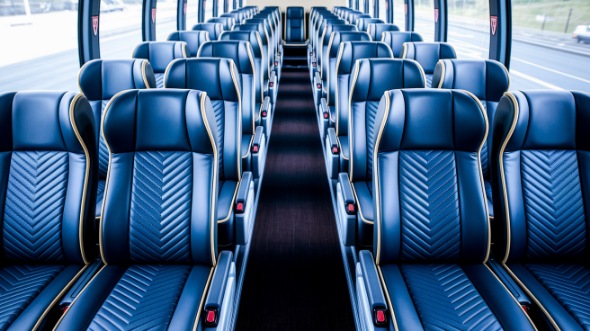 atlanta 54 passenger charter bus inside
