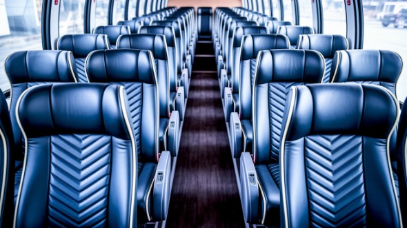 atlanta 55 passenger charter bus inside
