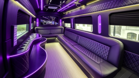 atlanta party bus rental inside